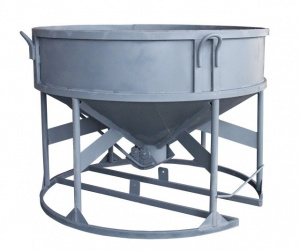 Бадья для бетона Zitrek БН-1.5 (лоток) низкая 1810х1810х1350мм, 330кг