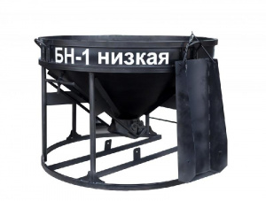 Бадья для бетона Zitrek БН-1.0 (лоток) низкая 1750х1750х1260мм, 280кг.
