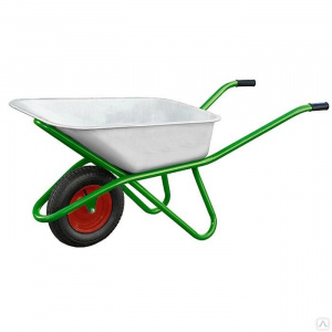 Тачка строительная ПРО-110М оц. кузов пневмо колесо 1-колесная